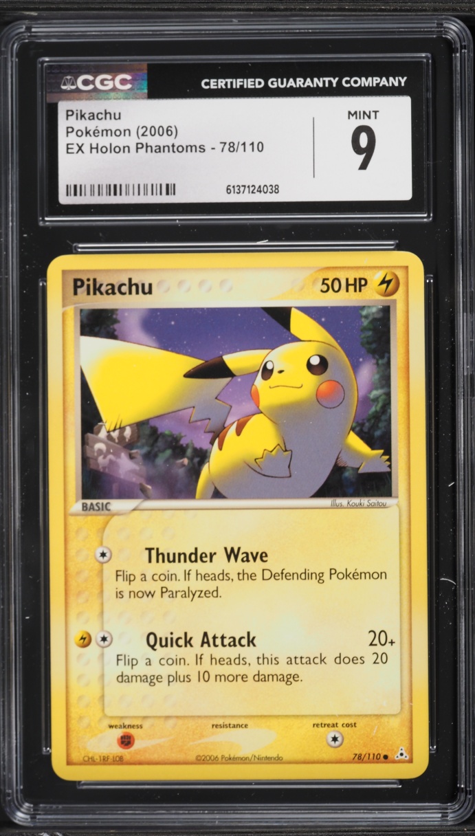 2006 Pokemon EX Holon Phantoms Pikachu #78 CGC 9 MINT