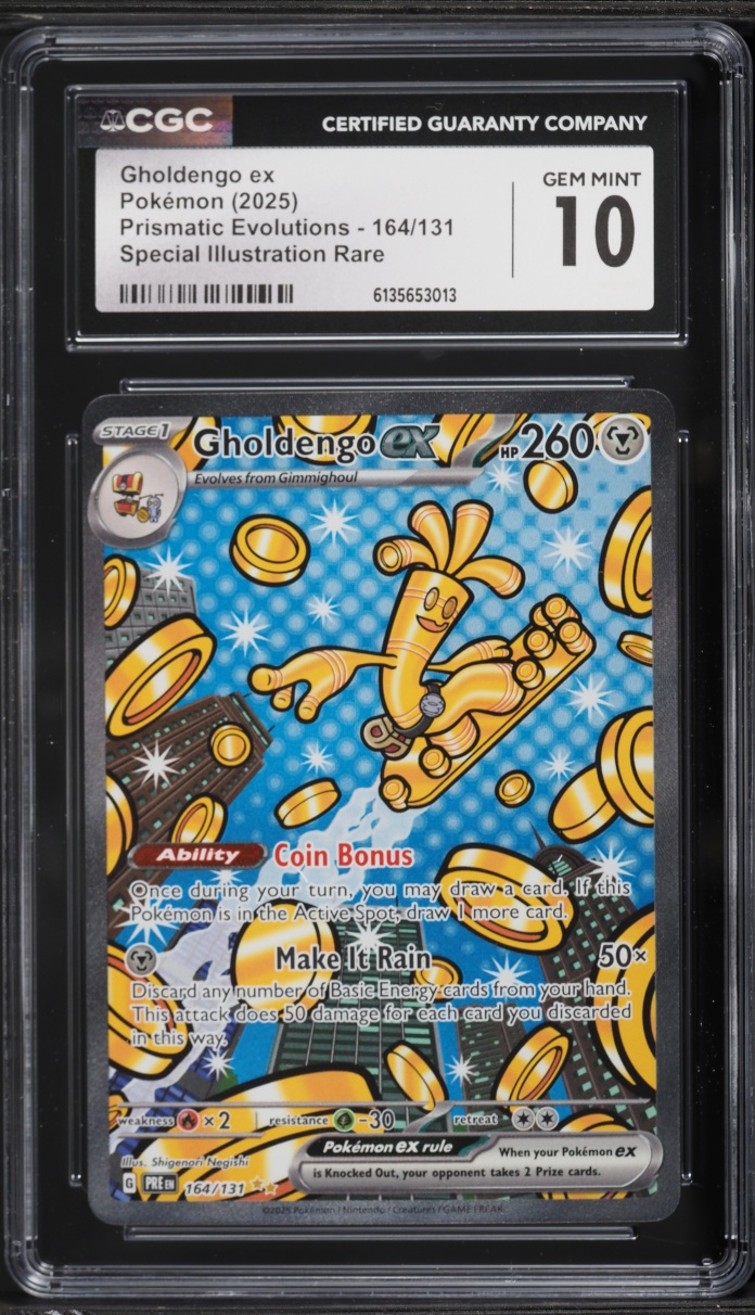 2025 Pokemon Scarlet & Violet Prismatic Evolutions SIR Gholdengo Ex #164 CGC 10 GEM MINT
