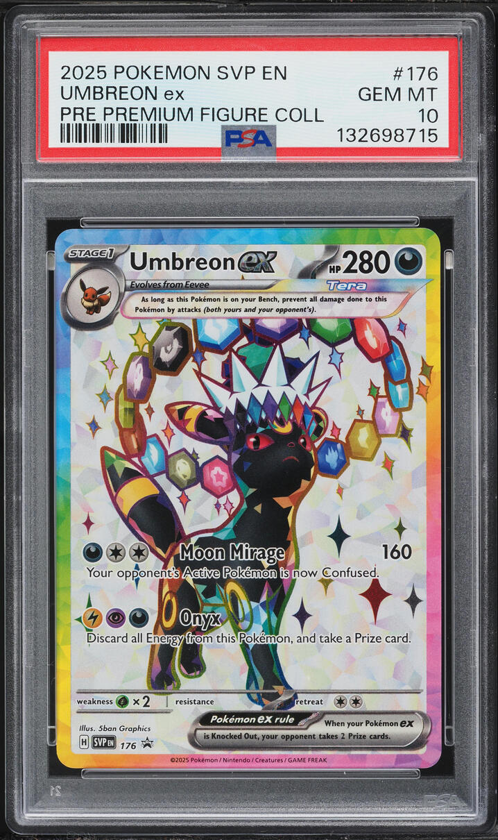 2025 Pokemon SV Promo Prismatic Evolutions Figure Full Art Umbreon ex #176 PSA 10 GEM MINT