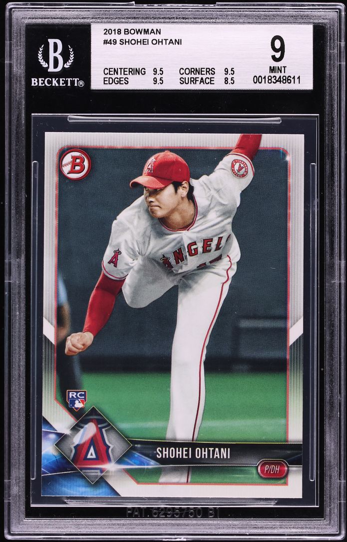2018 Bowman Shohei Ohtani ROOKIE #49 BGS 9 MINT