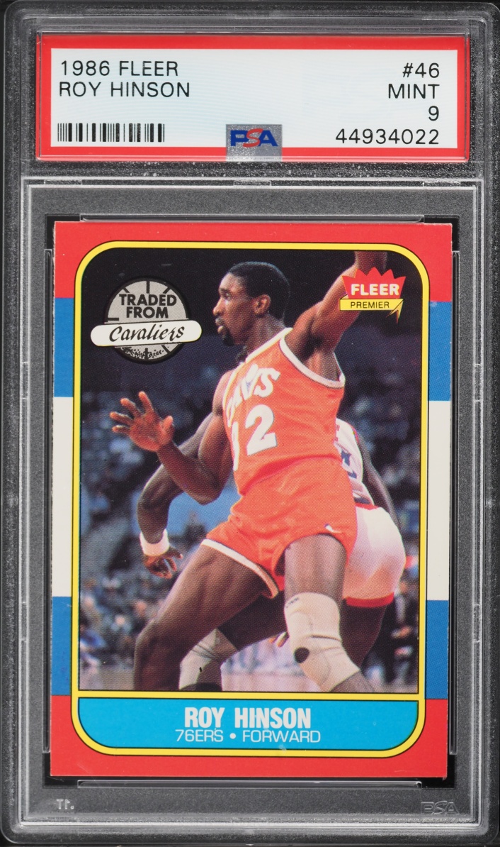 1986 Fleer Basketball Roy Hinson ROOKIE #46 PSA 9 MINT