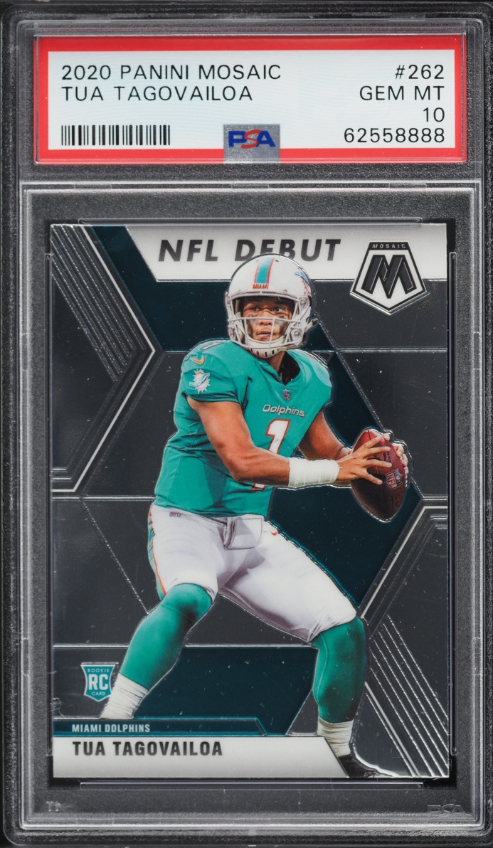 2020 Panini Mosaic Tua Tagovailoa ROOKIE #262 PSA 10 GEM MINT