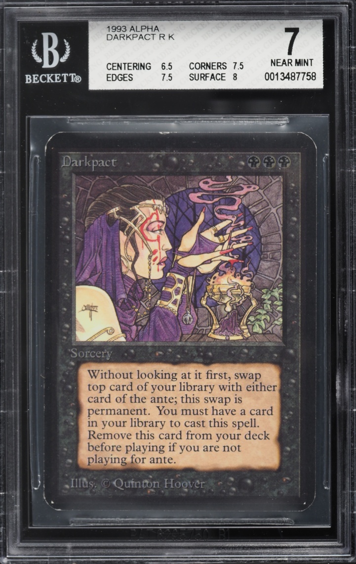 1993 Magic The Gathering MTG Alpha Darkpact BGS 7 NRMT