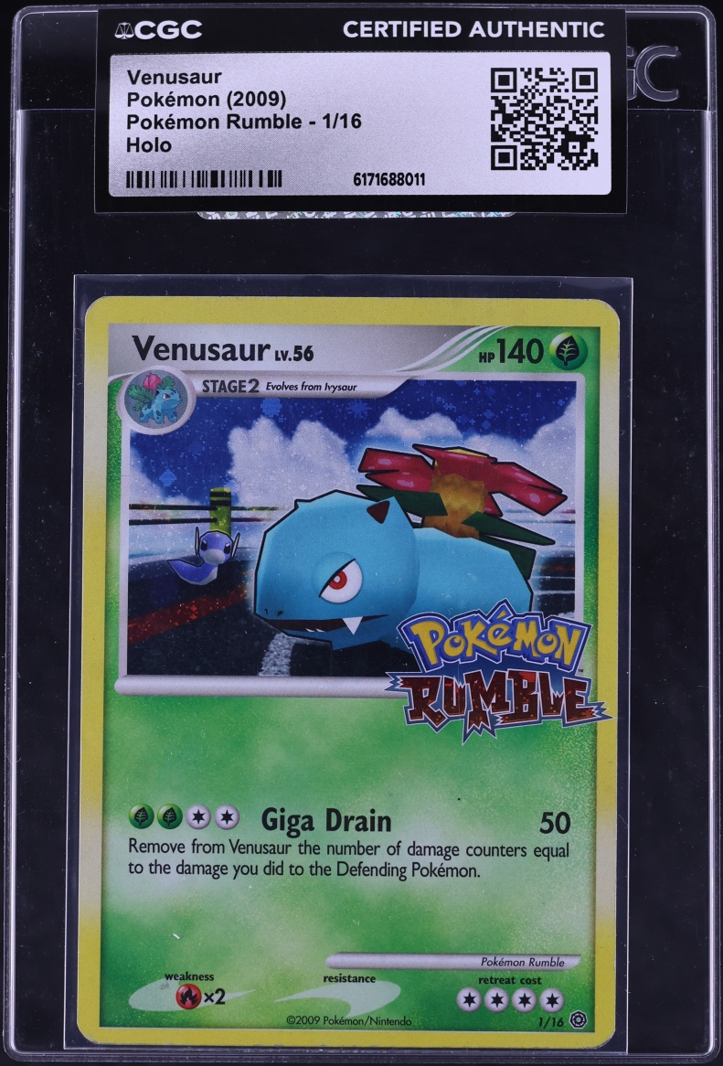 2009 Pokemon Platinum Rumble Holo Venusaur #1 CGC AUTH