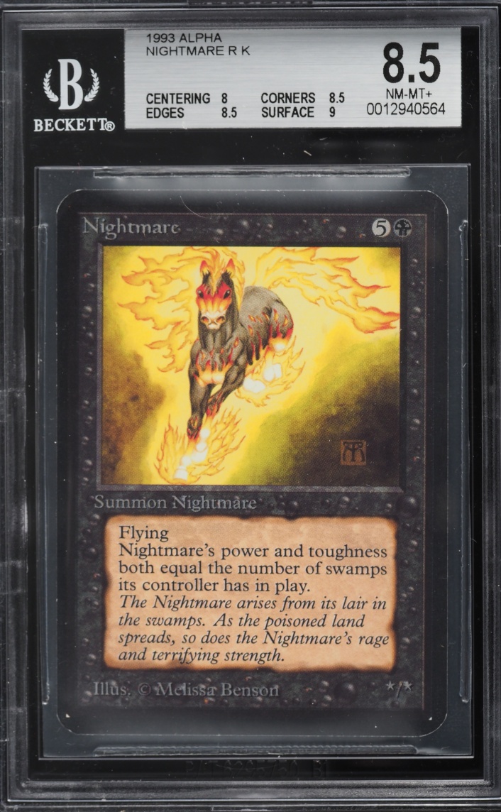 1993 Magic The Gathering MTG Alpha Nightmare BGS 8.5 NM-MT+