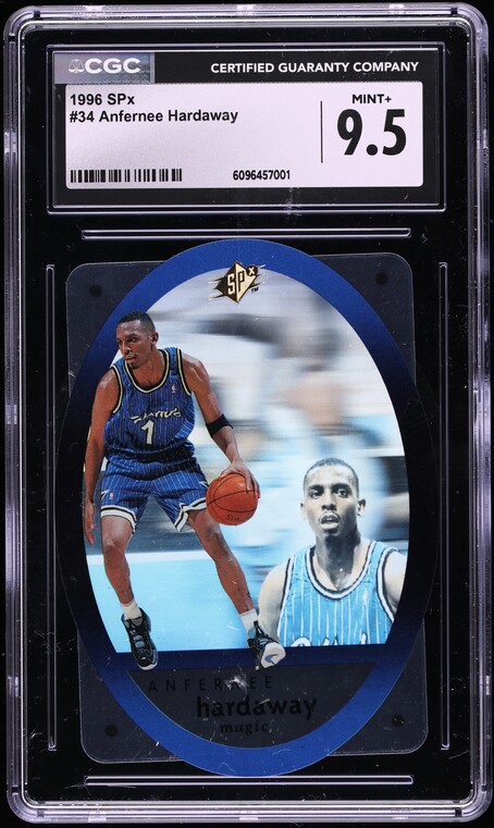 1996 SPx Basketball Die-Cut Anfernee Hardaway #34 CGC 9.5 MINT+