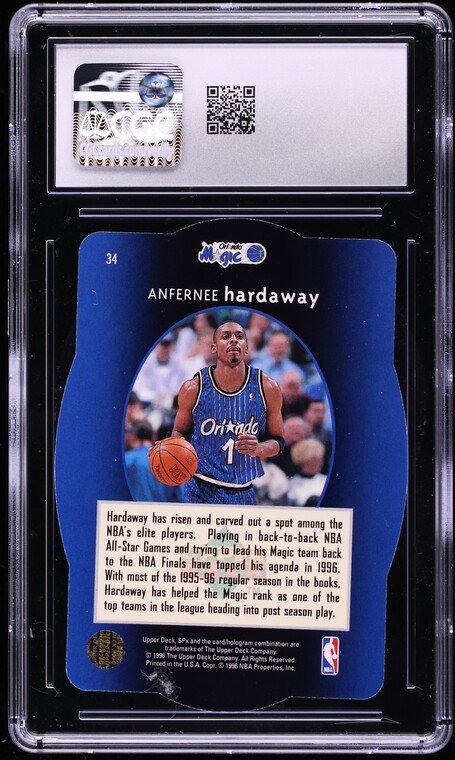 1996 SPx Basketball Die-Cut Anfernee Hardaway #34 CGC 9.5 MINT+