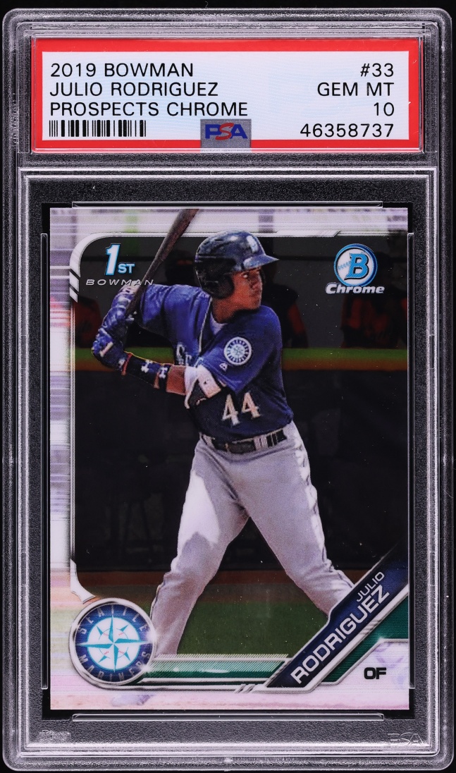 2019 Bowman Chrome Julio Rodriguez PROSPECT #BCP-33 PSA 10 GEM MINT