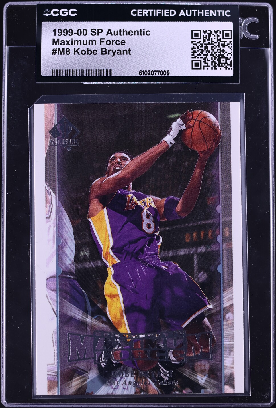 1999 SP Authentic Maximum Force Kobe Bryant #M8 CGC AUTH