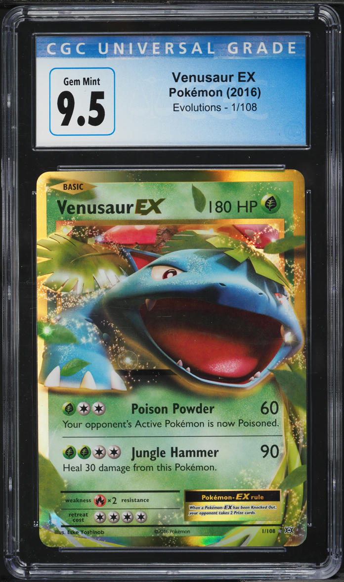 2016 Pokemon XY Evolutions Venusaur EX #1 CGC 9.5 GEM MINT