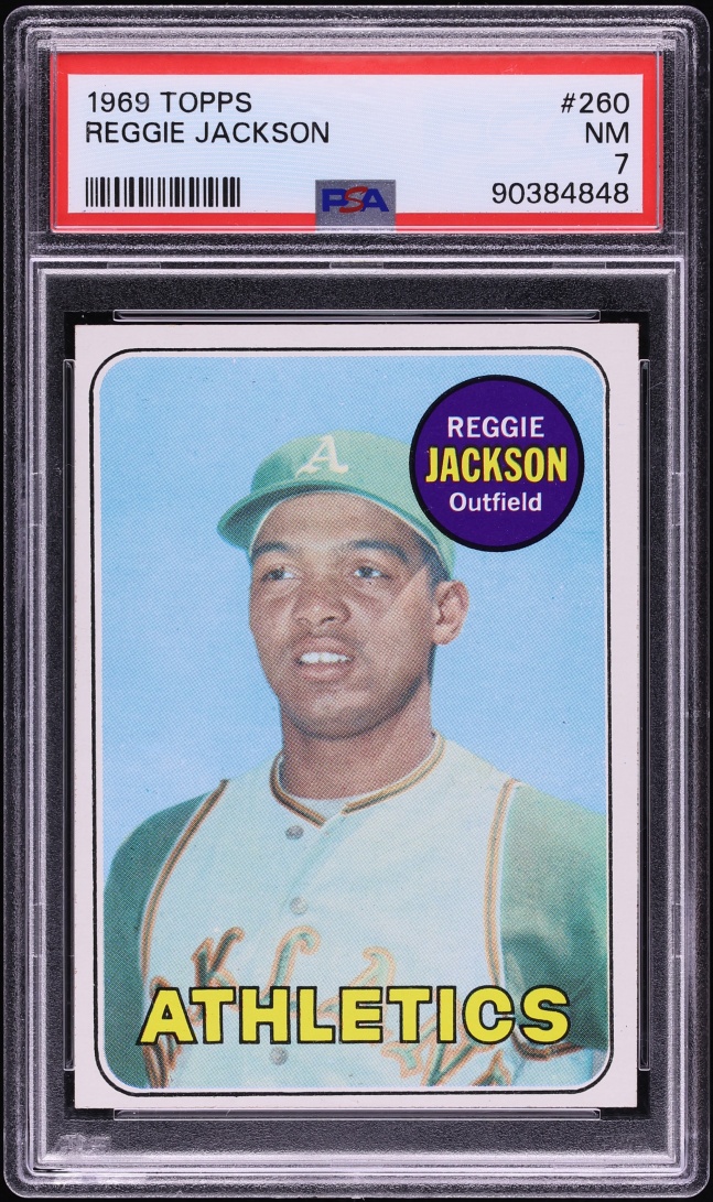 1969 Topps Reggie Jackson ROOKIE #260 PSA 7 NRMT