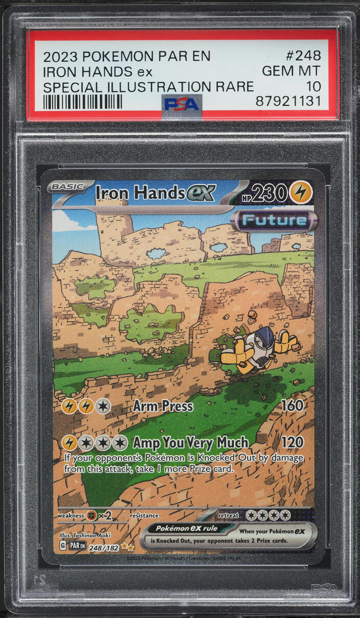 2023 Pokemon Scarlet & Violet Paradox Rift SIR Iron Hands ex #248 PSA 10 GEM MINT
