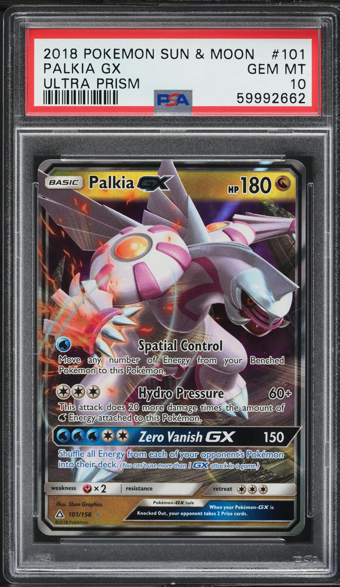 2018 Pokemon Sun & Moon Ultra Prism Palkia GX #101 PSA 10 GEM MINT