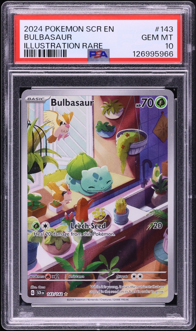 2024 Pokemon Scarlet & Violet Stellar Crown IR Bulbasaur #143 PSA 10 GEM MINT
