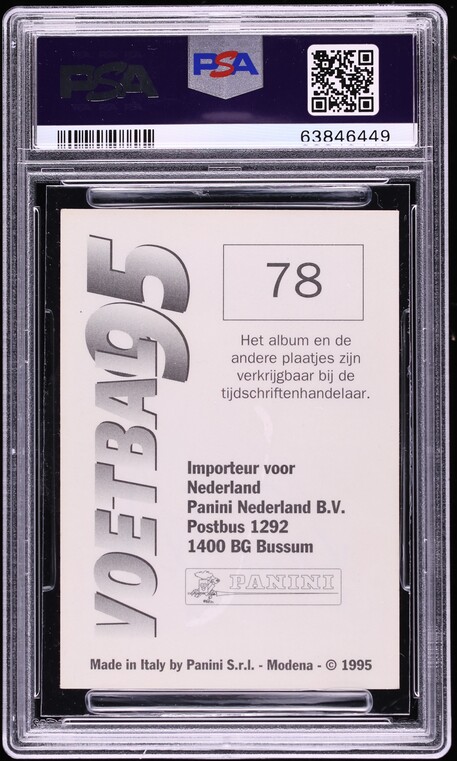 1995 Panini Voetbal Soccer Ronaldo ROOKIE AUTO DNA 10 #78 PSA 4 VGEX