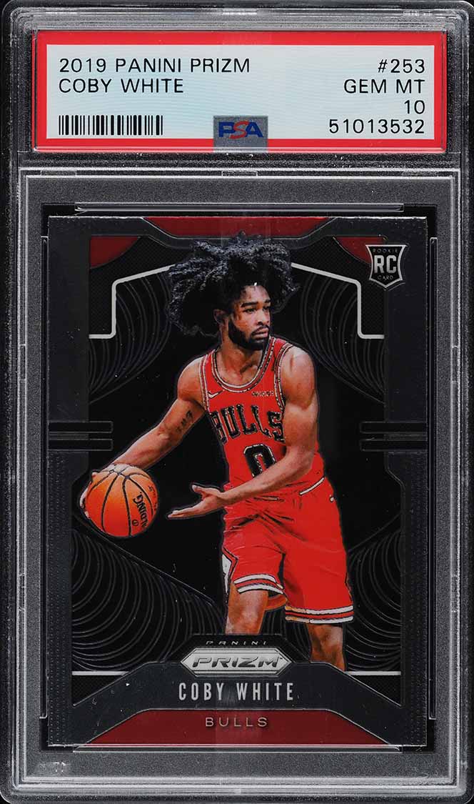 2019 Panini Prizm Coby White ROOKIE #253 PSA 10 GEM MINT