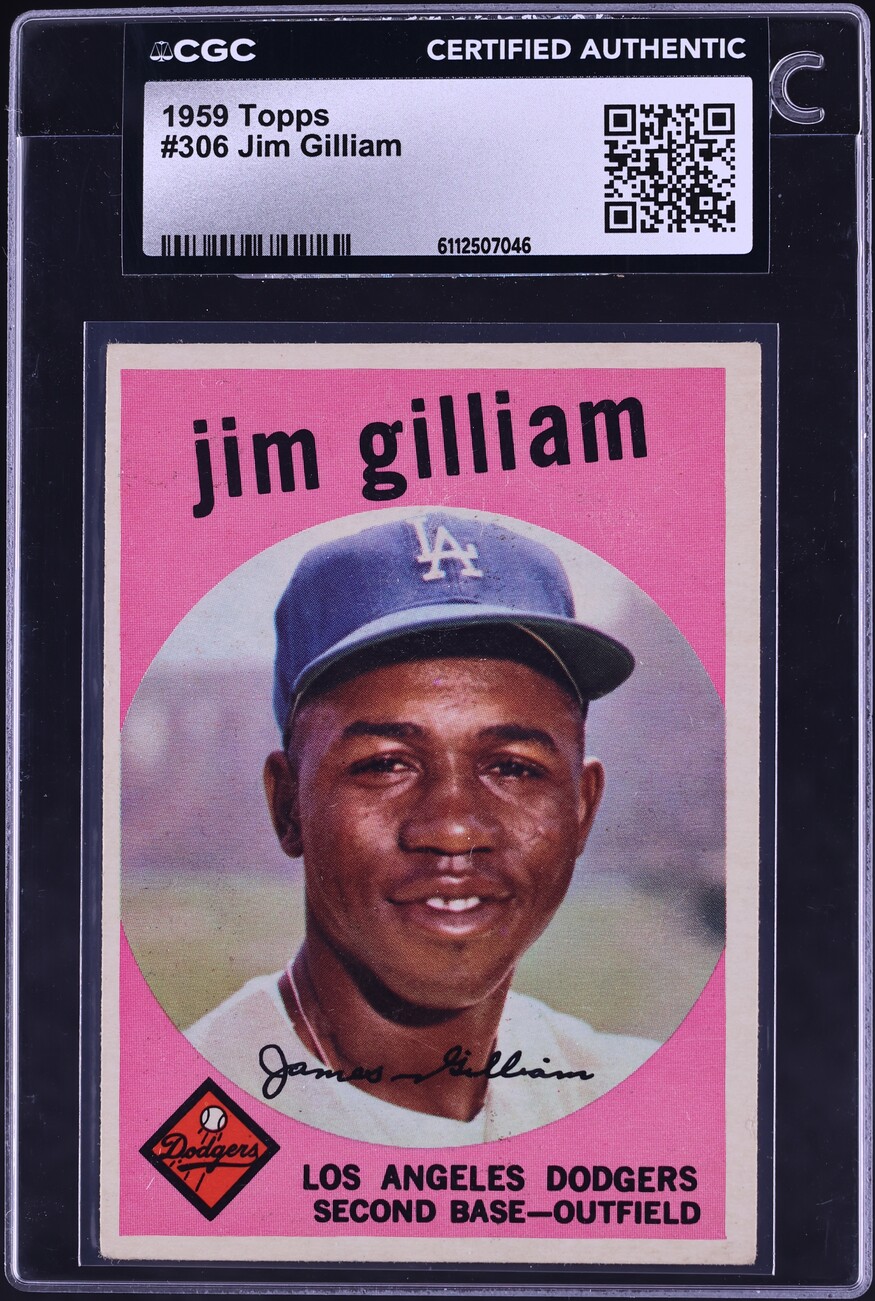1959 Topps Jim Gilliam #306 CGC AUTH