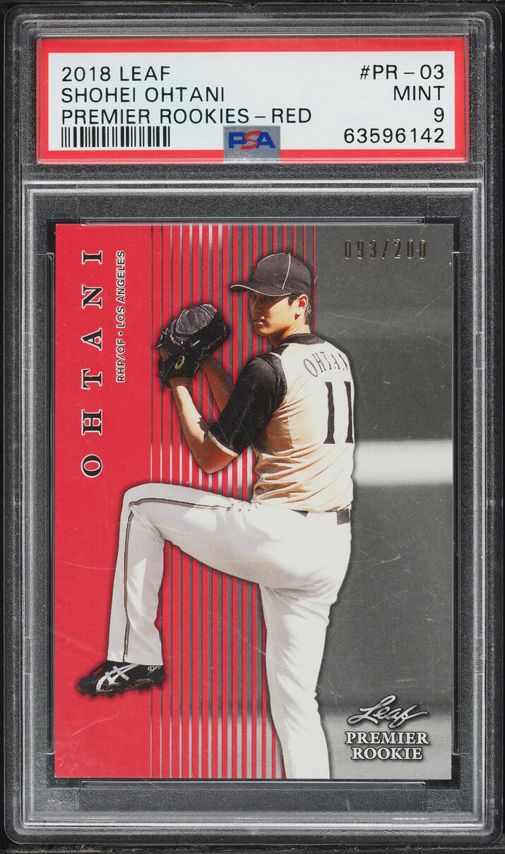 2018 Leaf Premier Rookies Red Shohei Ohtani ROOKIE /200 #PR-03 PSA 9 MINT