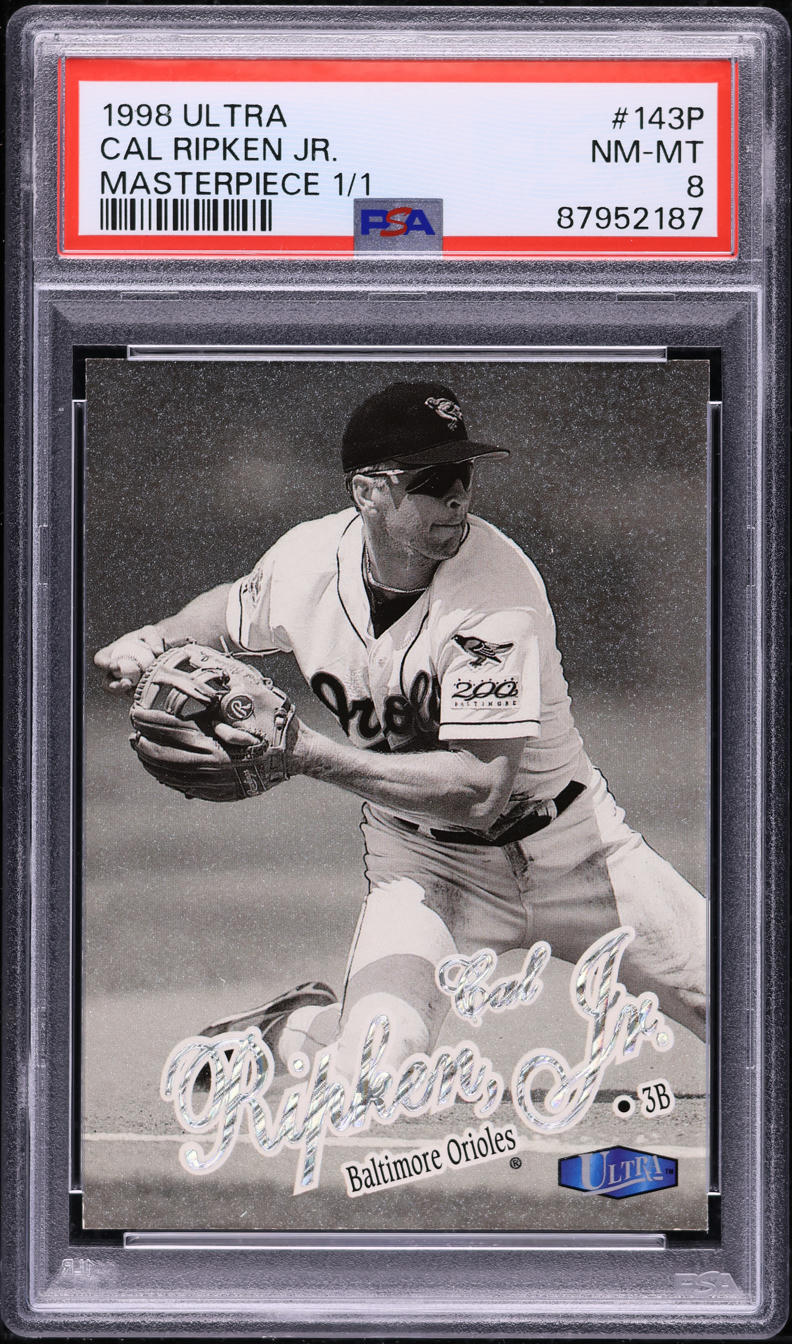 1998 Ultra Masterpiece Cal Ripken Jr. 1/1 #143P PSA 8 NM-MT