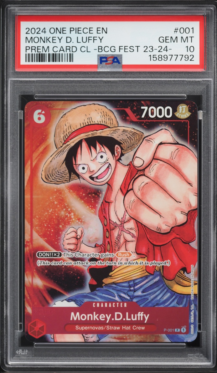 2024 One Piece Promo Premium Bandai Games Fest Monkey D. Luffy #P-001 PSA 10 GEM MINT