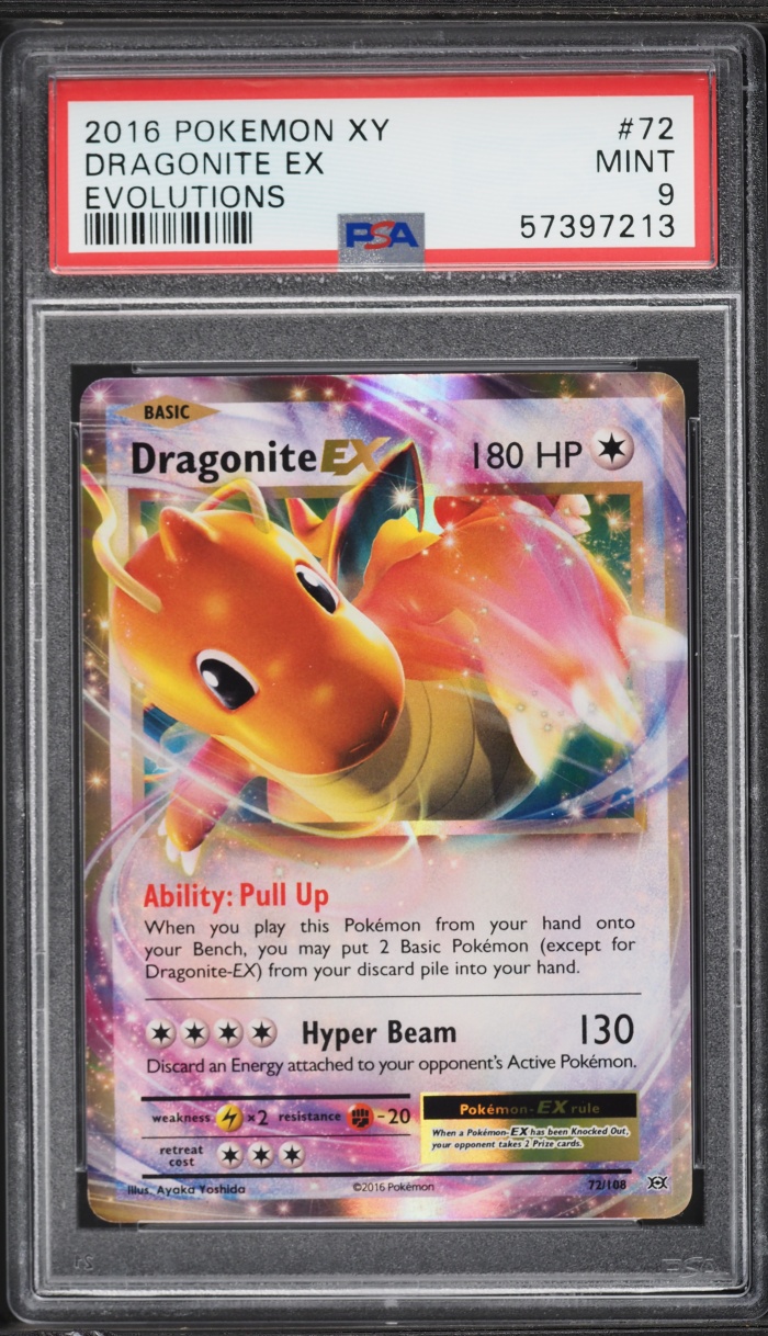 2016 Pokemon XY Evolutions Holo Dragonite EX #72 PSA 9 MINT