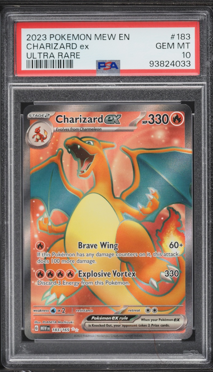 2023 Pokemon Scarlet & Violet 151 Full Art Charizard ex #183 PSA 10 GEM MINT