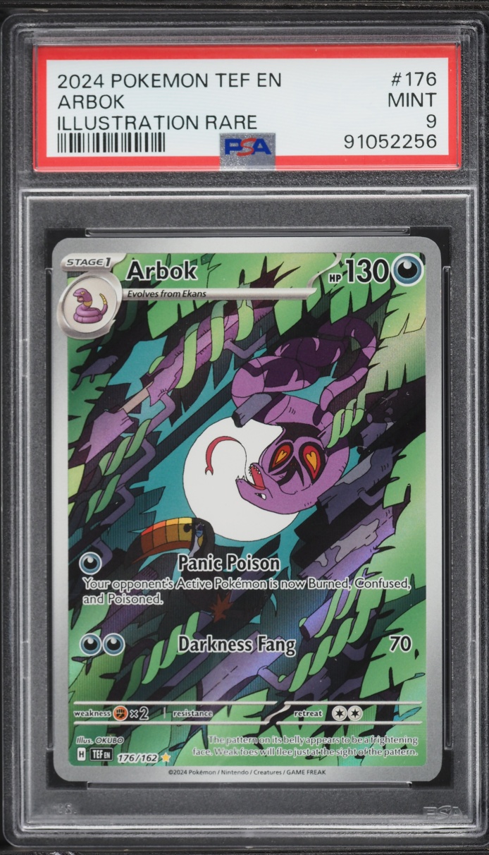 2024 Pokemon Scarlet & Violet Temporal Forces IR Arbok #176 PSA 9 MINT