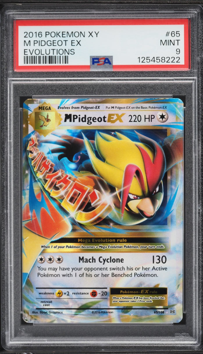 2016 Pokemon XY Evolutions Holo M Pidgeot EX #65 PSA 9 MINT