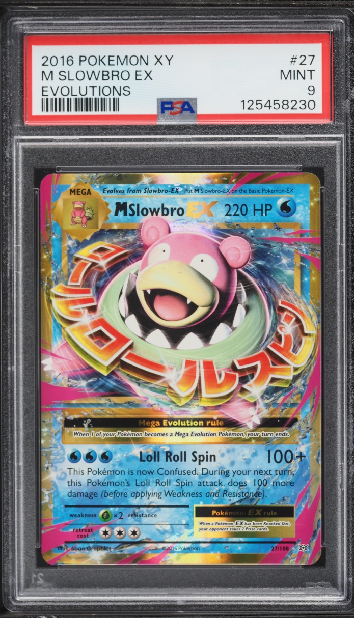 2016 Pokemon XY Evolutions Holo M Slowbro EX #27 PSA 9 MINT