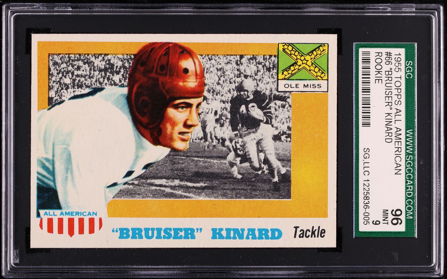 1955 Topps All American Bruiser Kinard ROOKIE #66 SGC 9 MINT