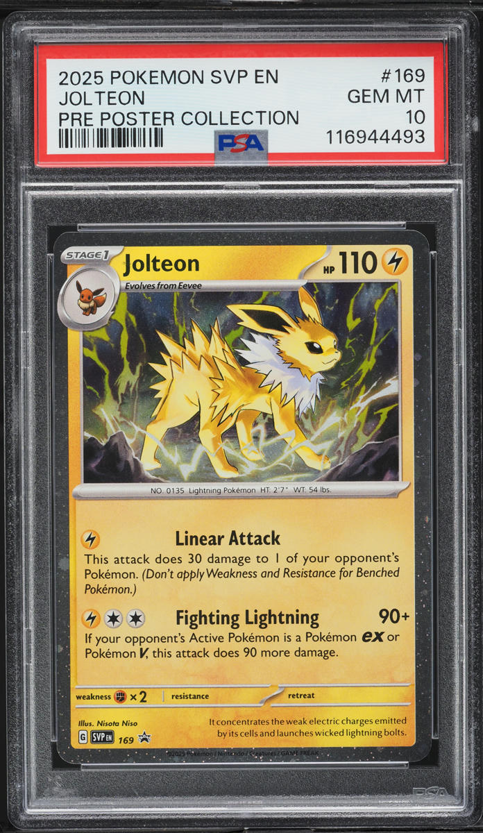 2025 Pokemon SV Promo Prismatic Evolutions Poster Collection Jolteon #169 PSA 10 GEM MINT