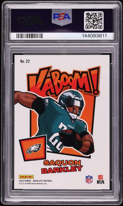 2025 Absolute Kaboom Vertical Gold Saquon Barkley /10 #22 PSA 10 GEM MINT
