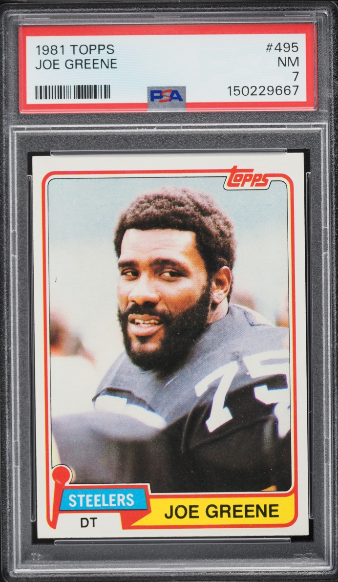 1981 Topps Football Joe Greene #495 PSA 7 NRMT