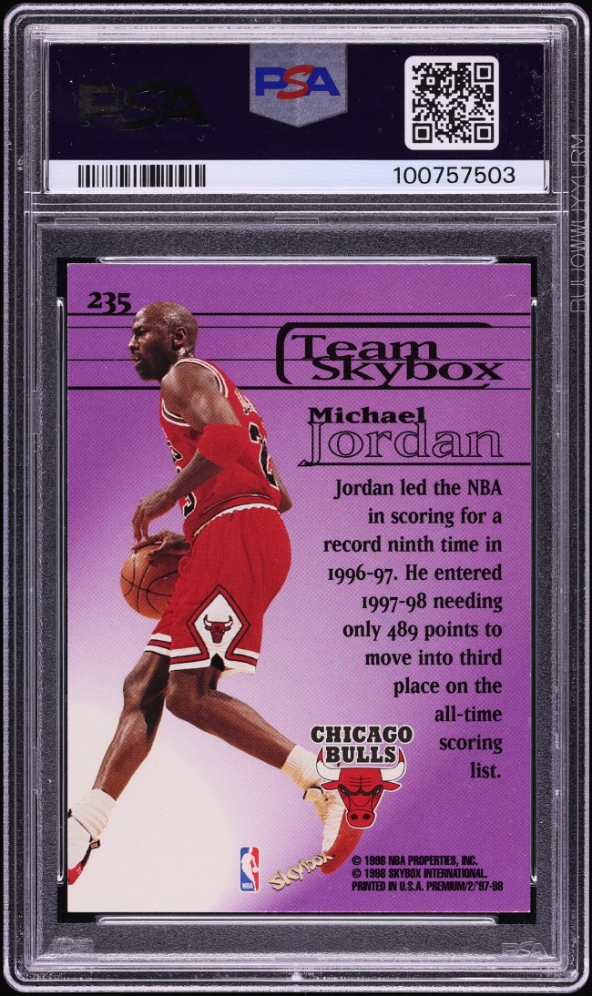 1997 Skybox Premium Michael Jordan #235 PSA 8 NM-MT