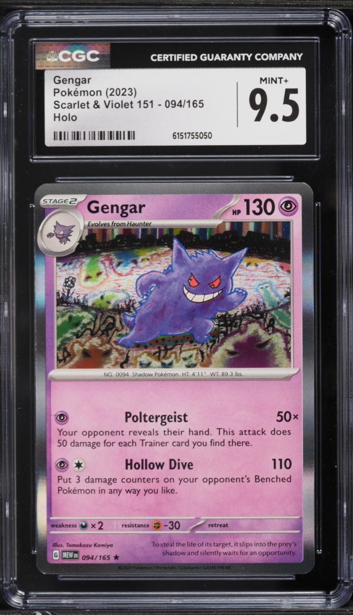 2023 Pokemon Scarlet & Violet 151 Holo Gengar #94 CGC 9.5 MINT+