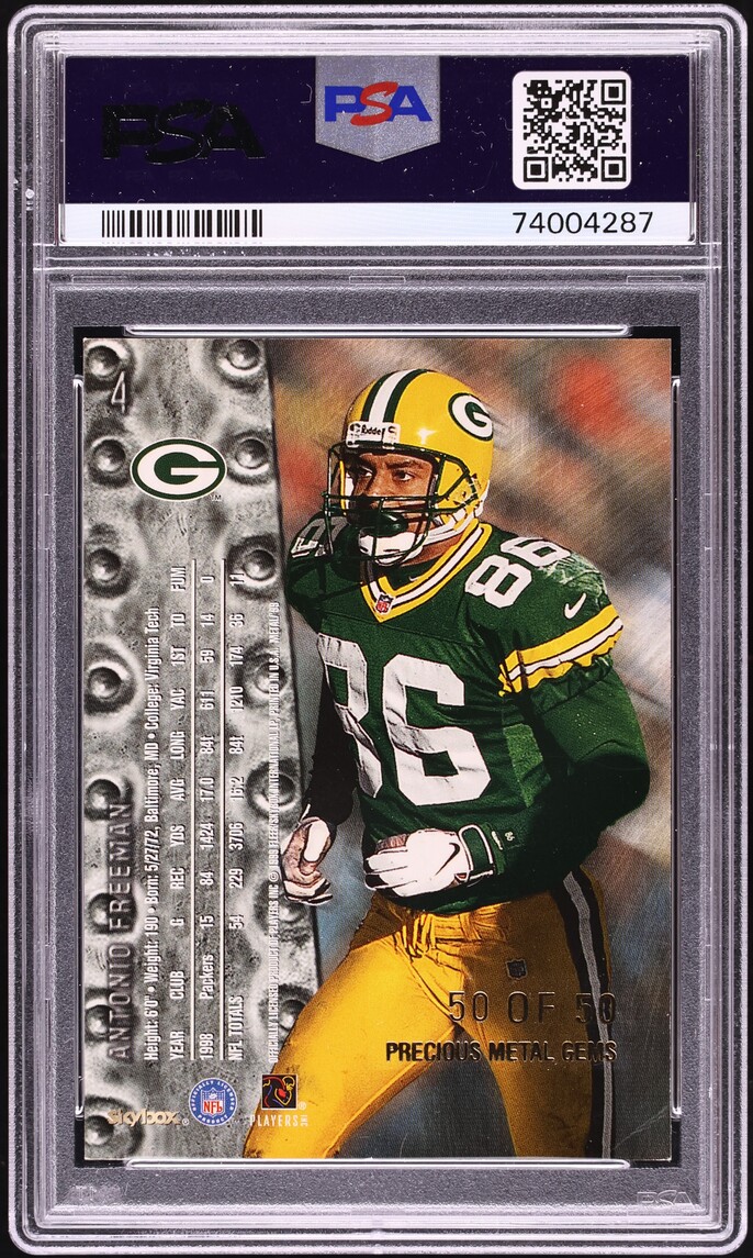 1999 Metal Universe Precious Metal Gems PMG Antonio Freeman 50/50 #4 PSA 4 VGEX