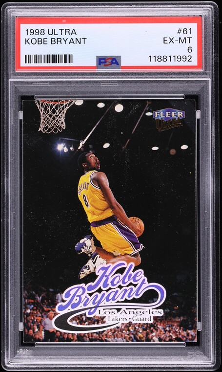 1998 Ultra Basketball Kobe Bryant #61 PSA 6 EXMT