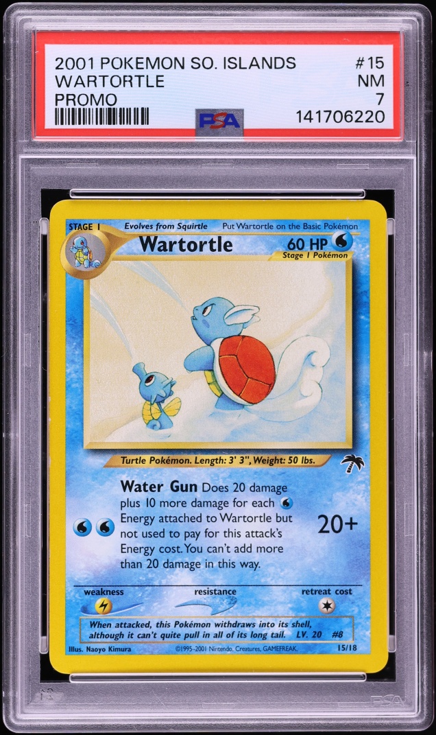 2001 Pokemon Southern Islands Promo Wartortle #15 PSA 7 NRMT