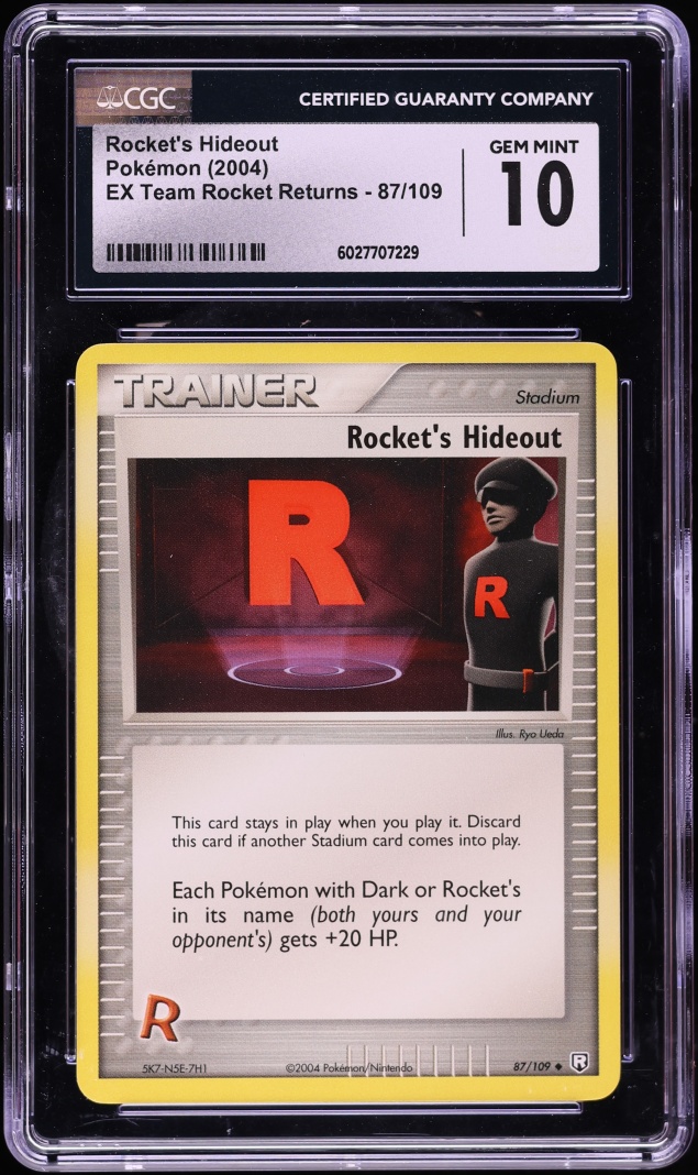 2004 Pokemon EX Team Rocket Returns Rocket's Hideout #87 CGC 10 GEM MINT