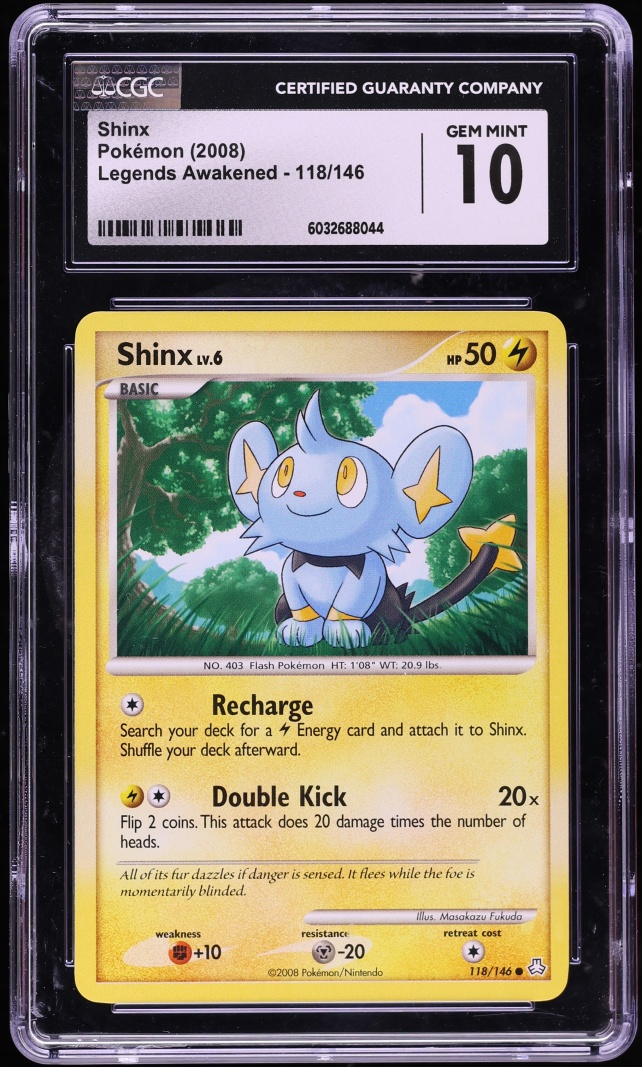 2008 Pokemon Diamond & Pearl Legends Awakened Shinx #118 CGC 10 GEM MINT