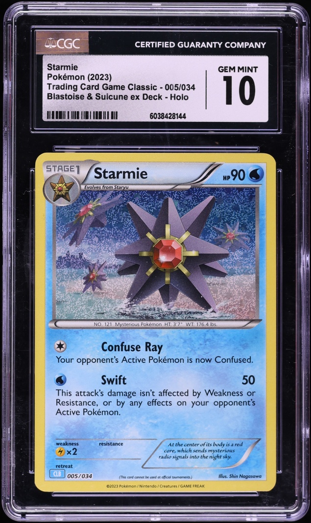 2023 Pokemon TCG Classic Blastoise & Suicune Ex Deck Holo Starmie #5 CGC 10 GEM MINT