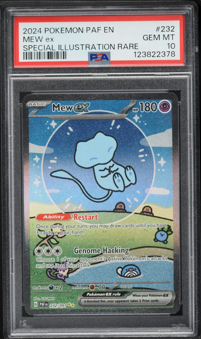 2024 Pokemon Scarlet & Violet Paldean Fates SIR Shiny Mew ex #232 PSA ...