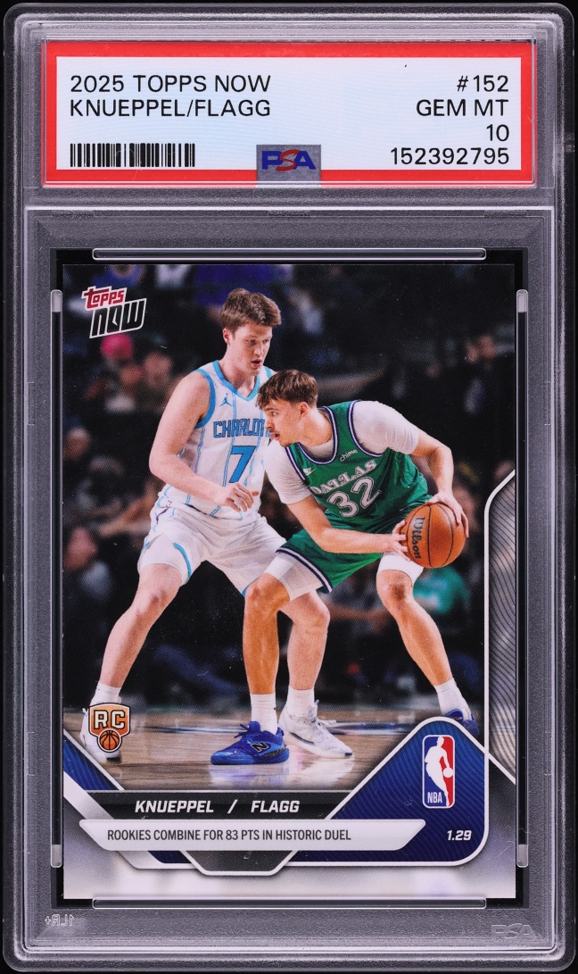 2025 Topps Now Kon Knueppel & Cooper Flagg ROOKIE #152 PSA 10 GEM MINT