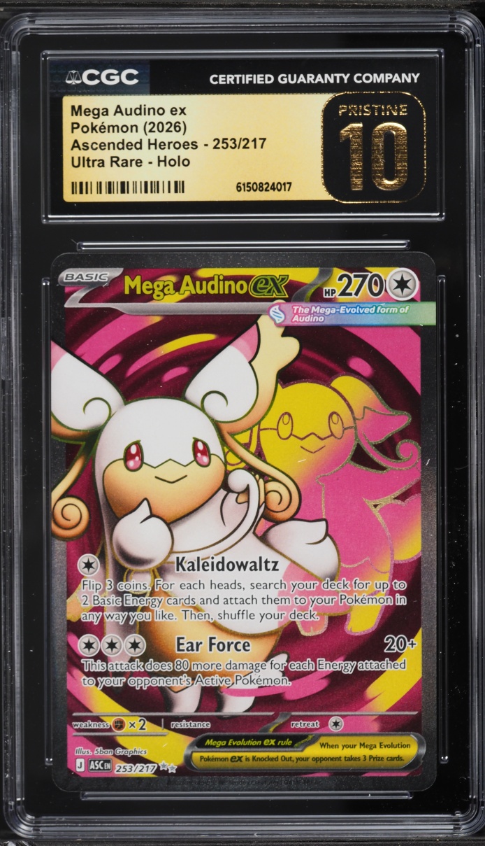 2026 Pokemon Mega Evolution Ascended Heroes Full Art Mega Audino ex #253 CGC 10 PRISTINE