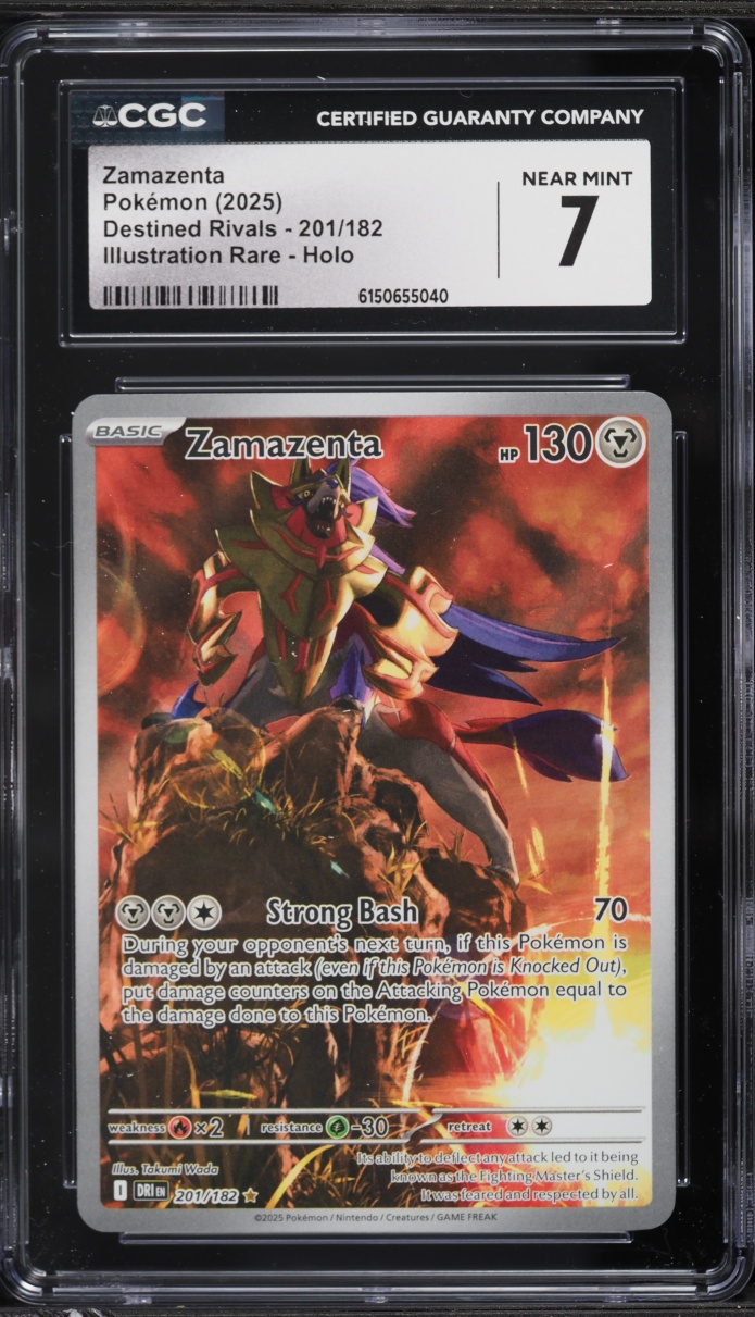 2025 Pokemon Scarlet & Violet Destined Rivals IR Zamazenta #201 CGC 7 NRMT