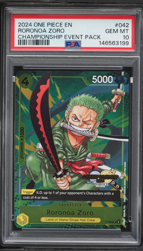 2024 One Piece 1st Anniversary Set English Version SR Roronoa Zoro