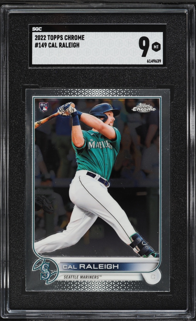 2022 Topps Chrome Cal Raleigh ROOKIE #149 SGC 9 MINT