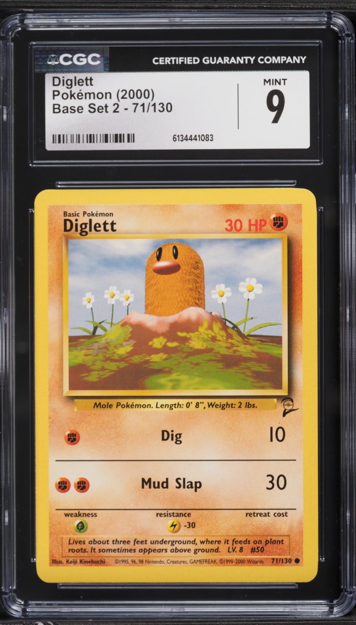 2000 Pokemon Base Set 2 Diglett #71 CGC 9 MINT