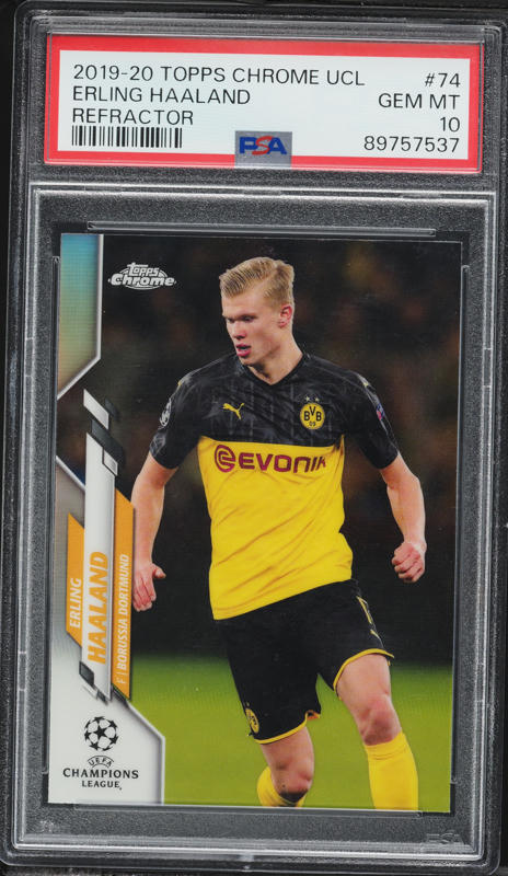 2024 Panini Prizm Premier League Manga Erling Haaland #20 PSA 10