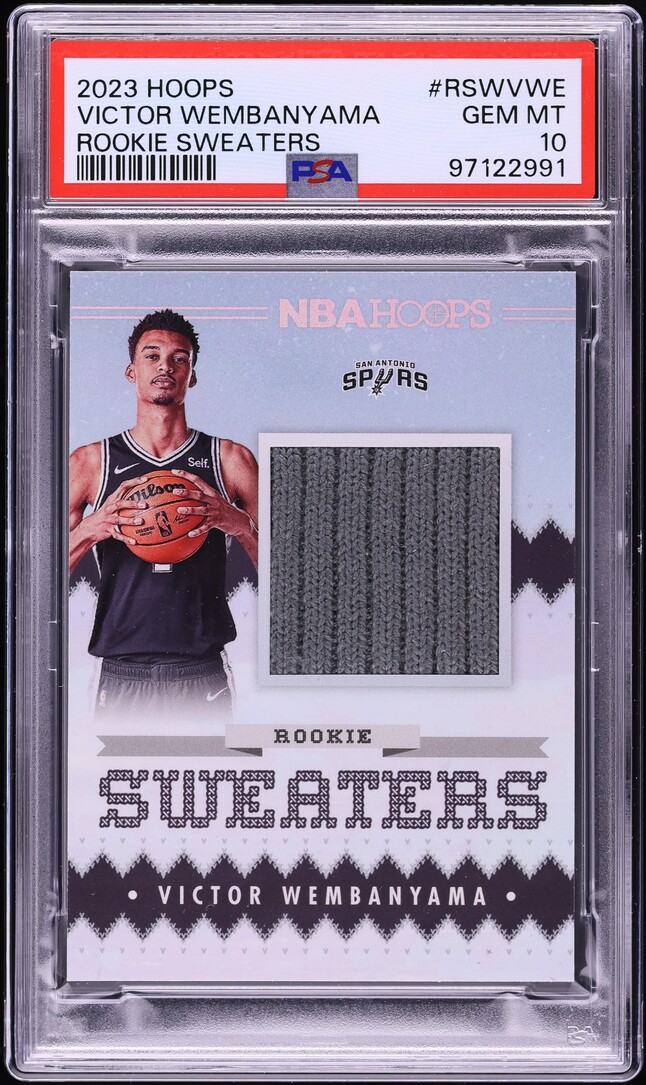 2023 Hoops Sweaters Victor Wembanyama ROOKIE PATCH #RSW-VWE PSA 10 GEM MINT